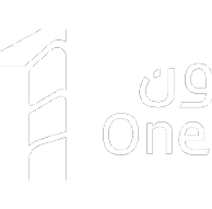 شعار رقمي يحتوي على الرقم واحد مع كلمة “One" ونص باللغة العربية على خلفية سوداء. Description generated by AI