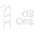 شعار رقمي يحتوي على الرقم واحد مع كلمة “One" ونص باللغة العربية على خلفية سوداء. Description generated by AI